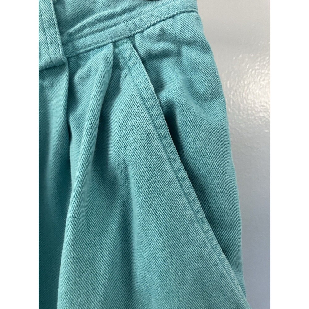 Womens 90's Pleated Front Aqua Tapered leg Pants Size 8/10 - Picture 2 of 5